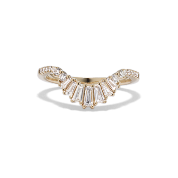 Art Deco Diamond Contour Band