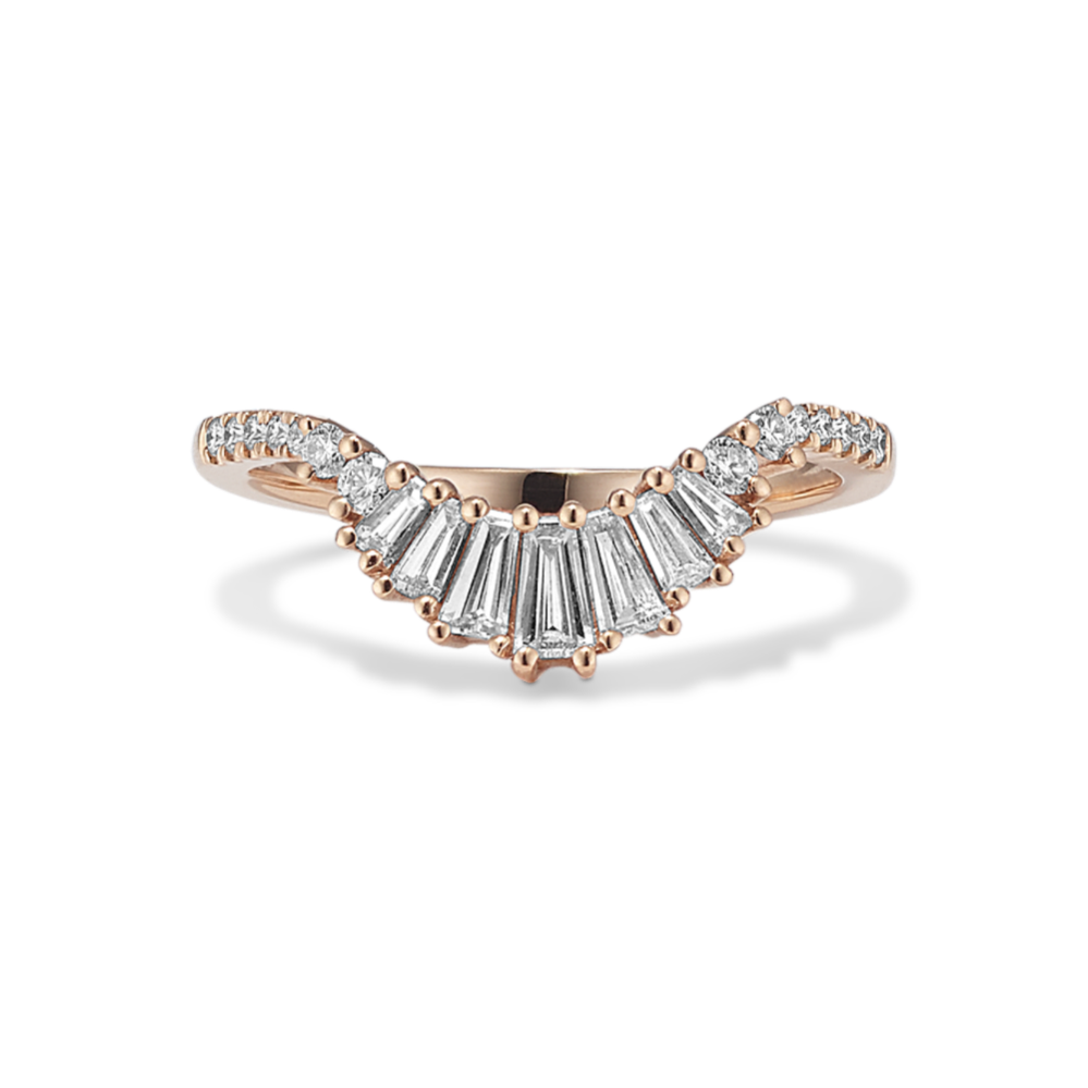 Art Deco Diamond Contour Band