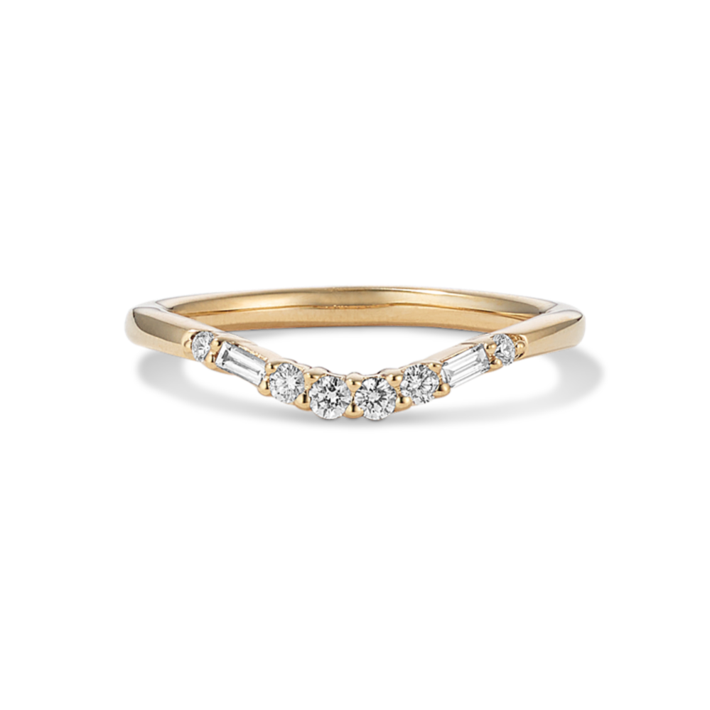 Giselle 0.10 tcw Diamond Contour Band