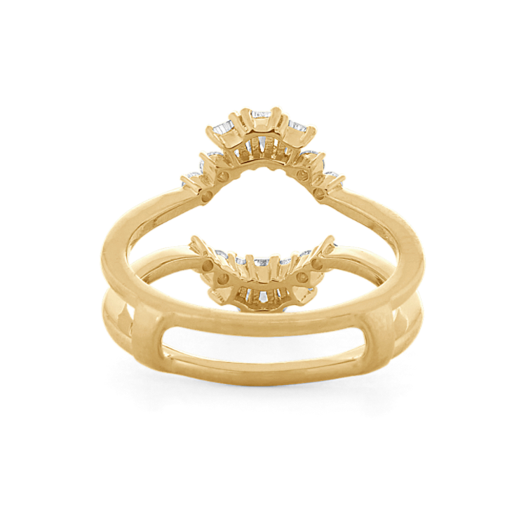 Baguette and Round Natural Diamond Engagement Ring Guard