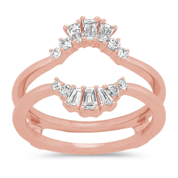 Baguette and Round Diamond Engagement Ring Guard