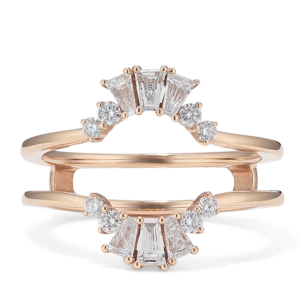 Baguette and Round Diamond Engagement Ring Guard
