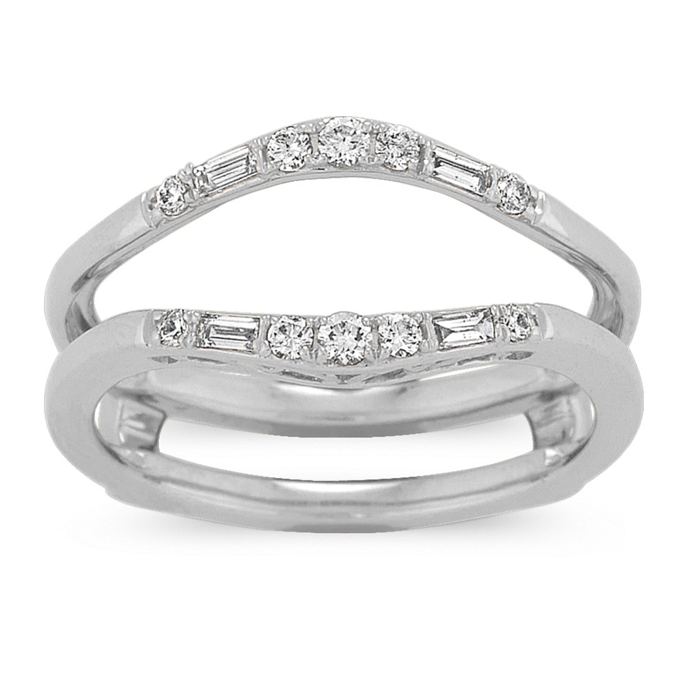 Baguette and Round Diamond Engagement Ring Guard Shane Co.