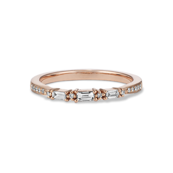 Baguette and Round Diamond Band