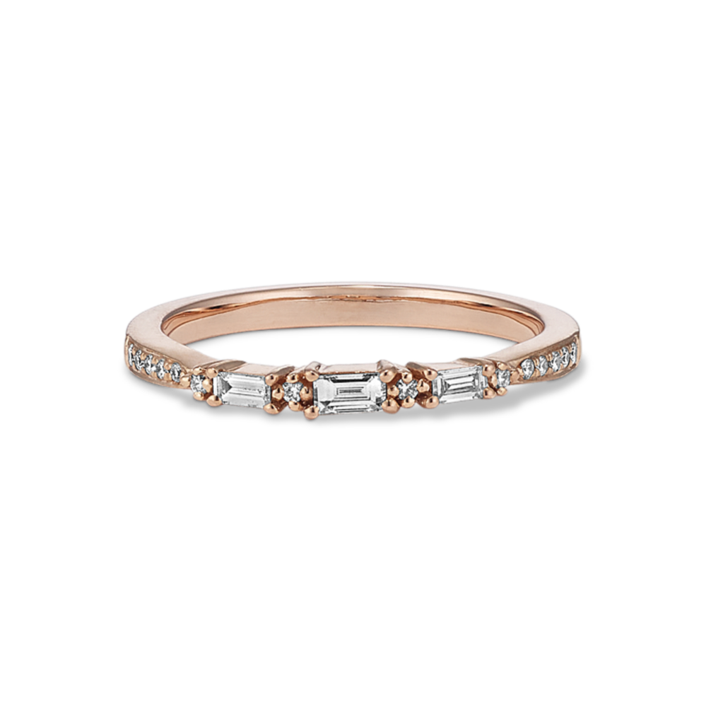 Baguette and Round Diamond Band
