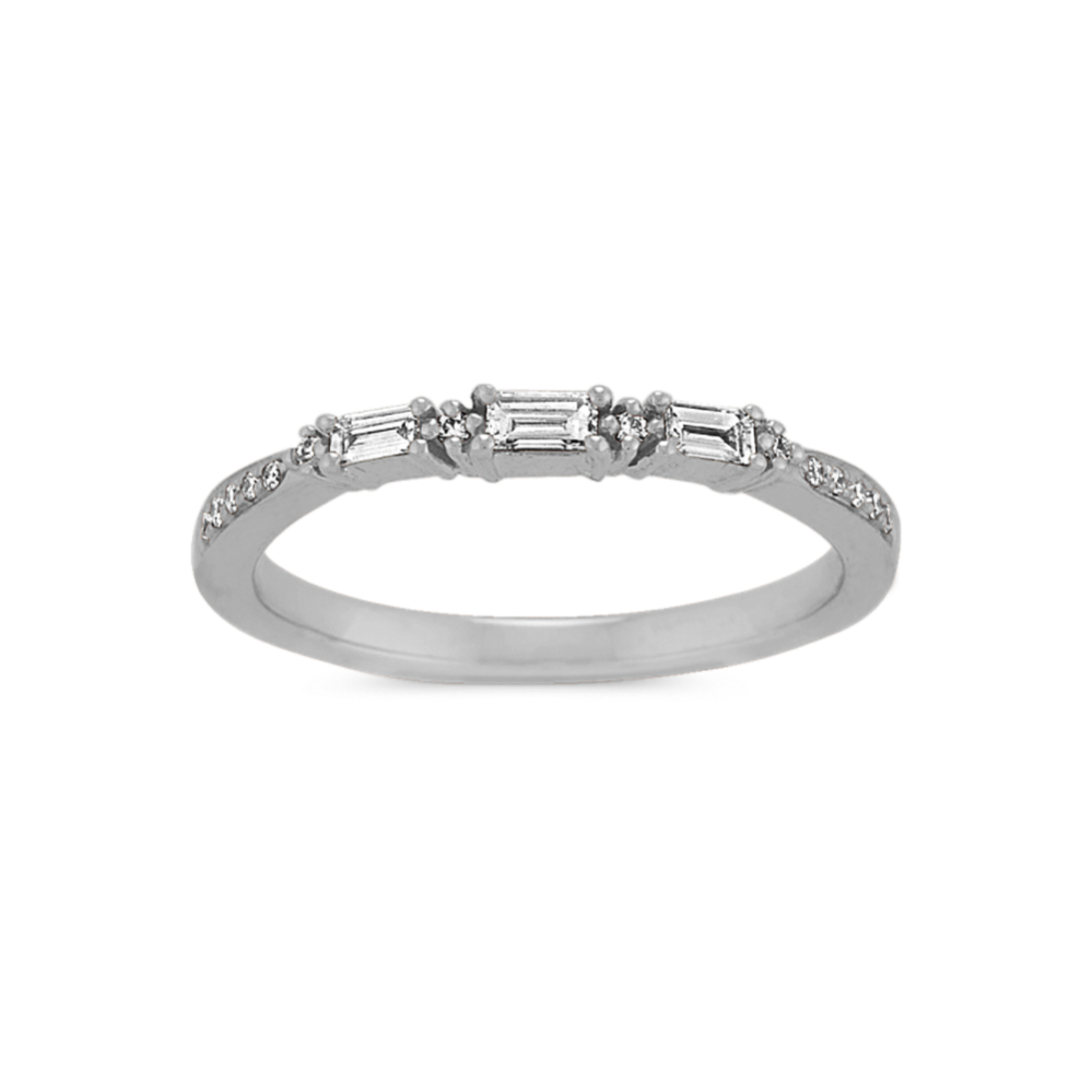 Baguette and Round Diamond Band