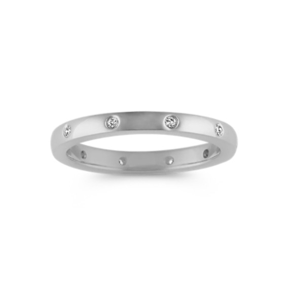 Beckett Bezel-Set Diamond Band in Platinum