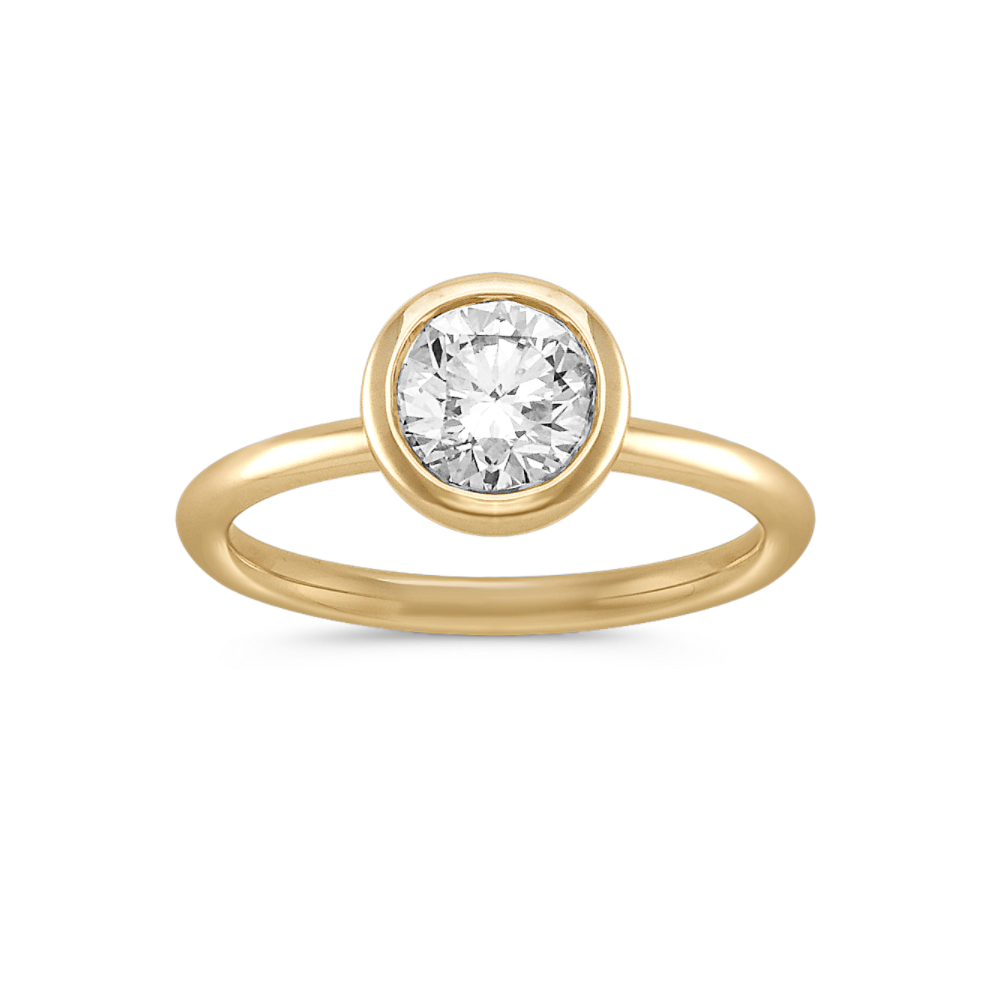 Bezel-Set 1.00 ct. Natural Diamond Engagement Ring