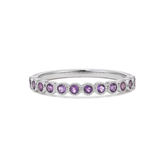 Leah Bezel-Set Amethyst Ring | Shane Co.