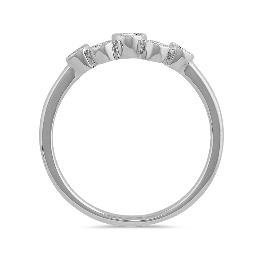 BezelSet Diamond Ring in 14k White Gold Shane Co.