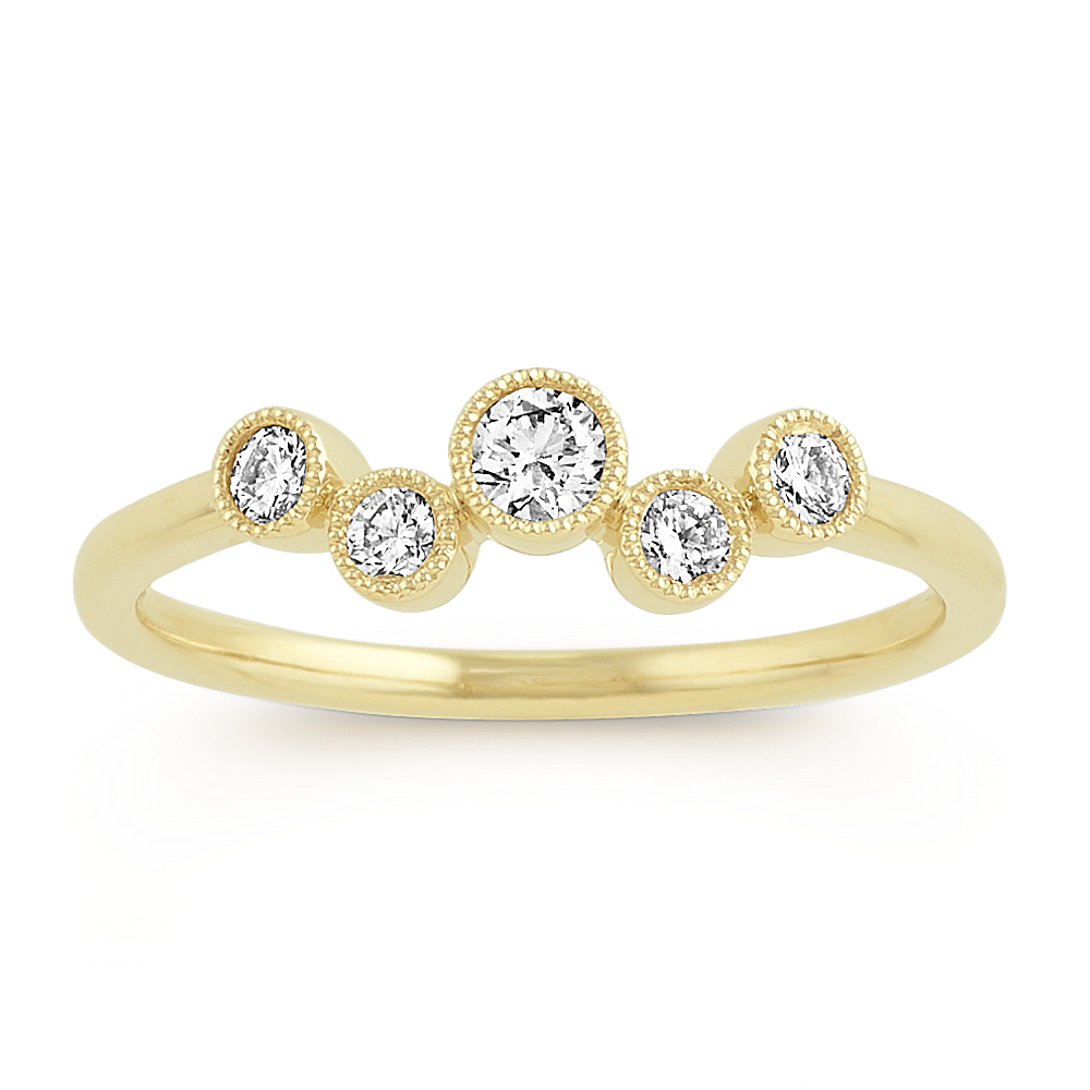 BezelSet Diamond Ring in 14k Yellow Gold Shane Co.