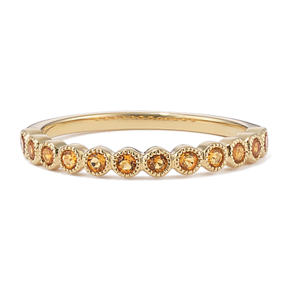 Leah Bezel-Set Citrine Ring