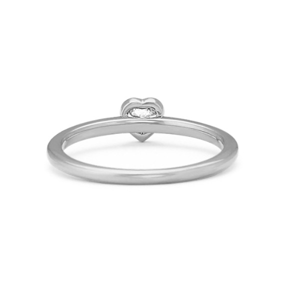 BezelSet Heart Shaped Diamond Stackable Ring Shane Co.