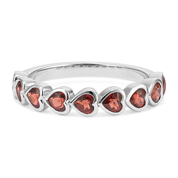 Adore Bezel-Set Garnet Ring