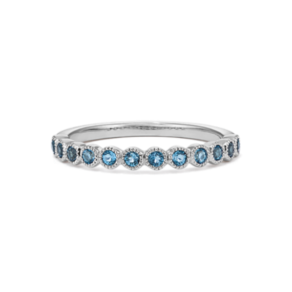 Leah Bezel-Set London Blue Topaz Ring