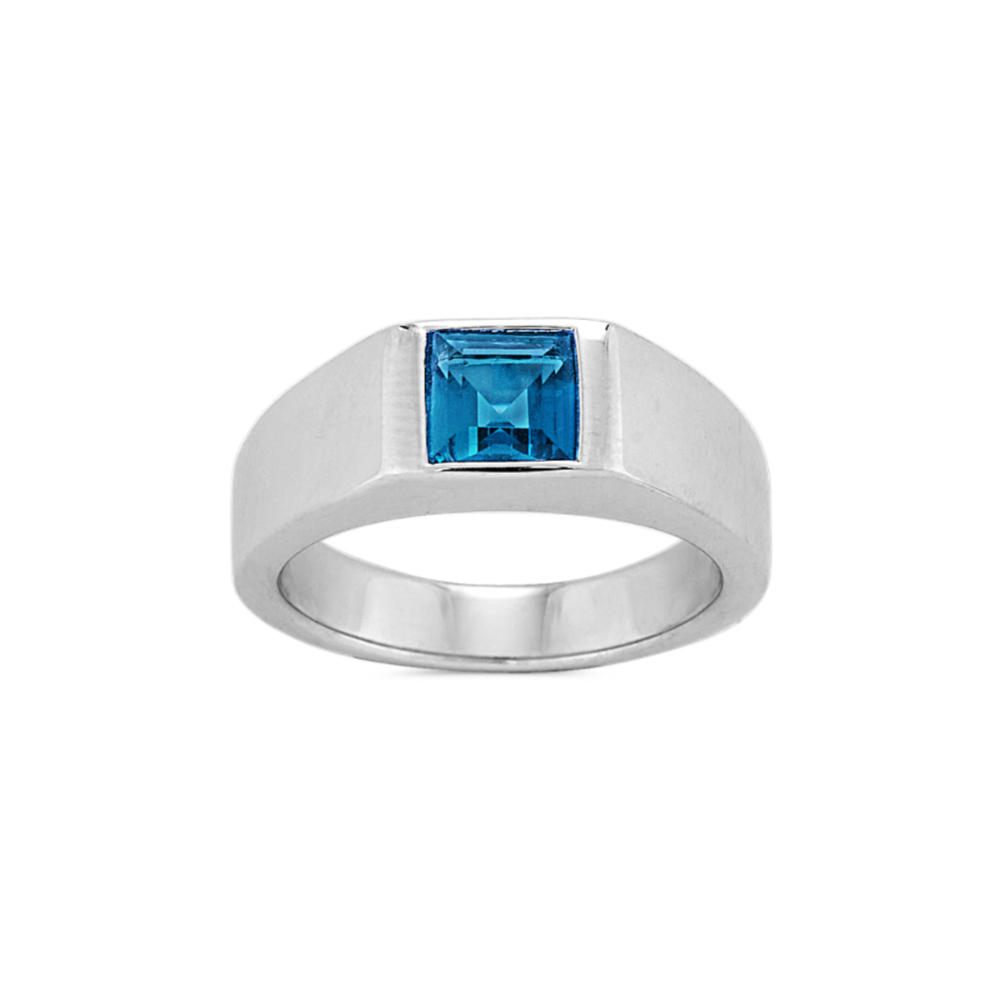 Bezel-Set London Blue Topaz Ring in Sterling Silver