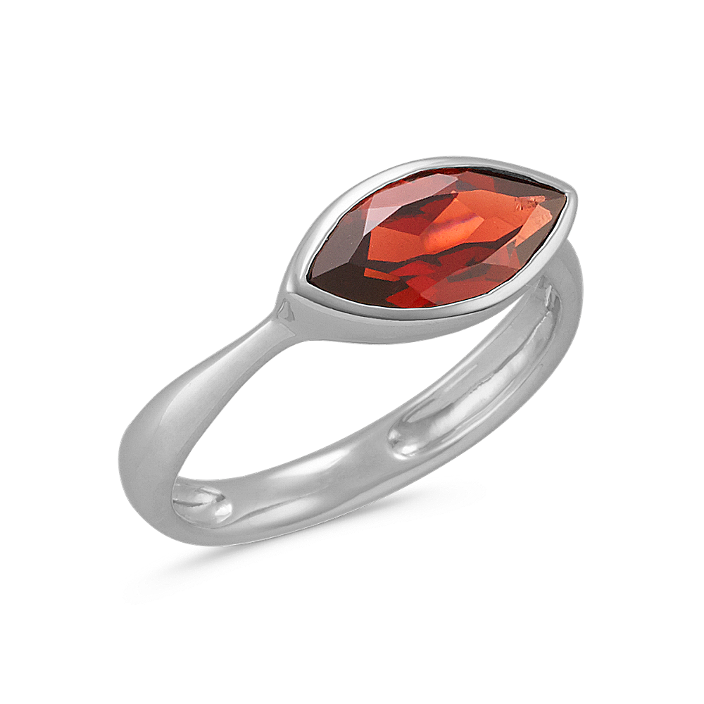 BezelSet Marquise Ring in Sterling Silver Shane Co.
