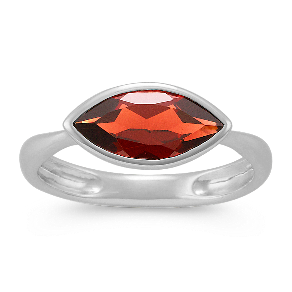 BezelSet Marquise Ring in Sterling Silver Shane Co.
