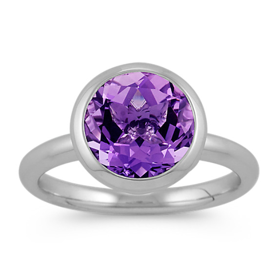 •AMETHYST - CORBEL• roped bezel silver ring (various sizes)
