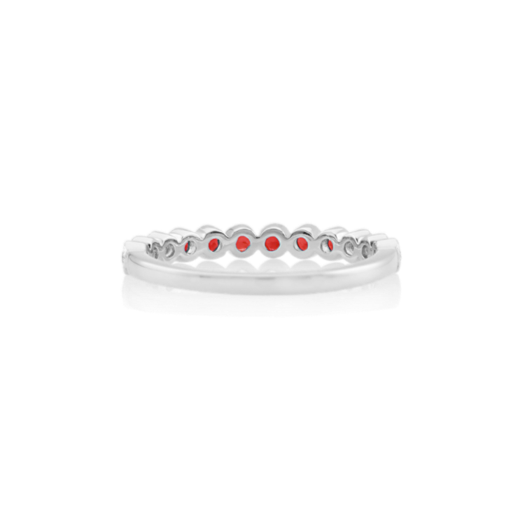 Leah Bezel-Set Ruby Ring in 14K White Gold