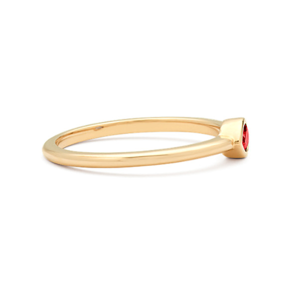 Bezel-Set Ruby Ring in 14k Yellow Gold | Shane Co.