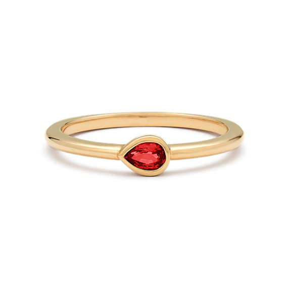 BezelSet Ruby Ring in 14k Yellow Gold Shane Co.