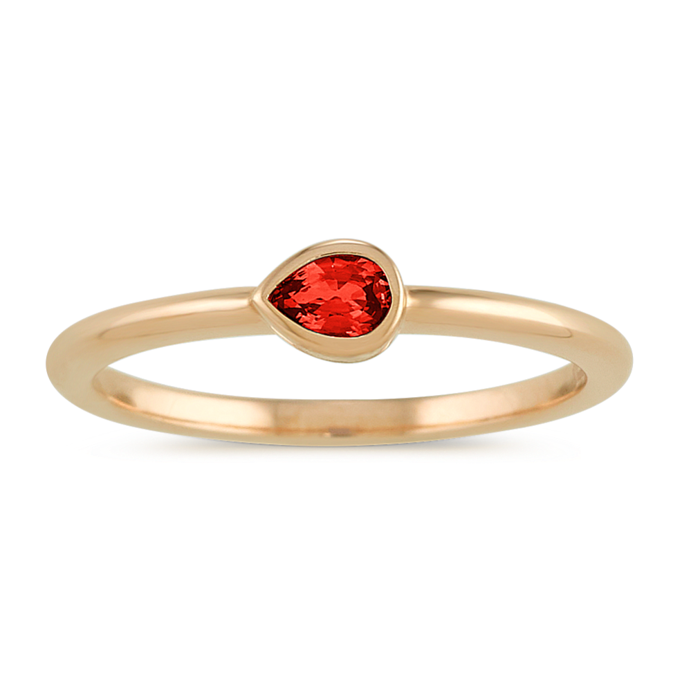 Bezel-Set Ruby Ring in 14k Yellow Gold
