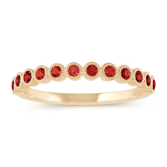 Bezel-Set Ruby Ring in 14k Yellow Gold