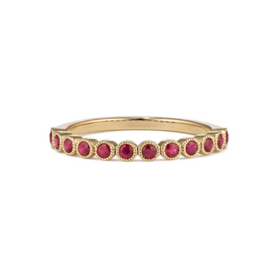 Leah Bezel-Set Ruby Ring