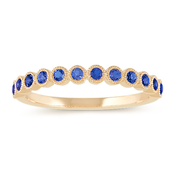 promise ring sapphire bezel set ring 14k solid gold genuine sapphire ring birthstone ring.