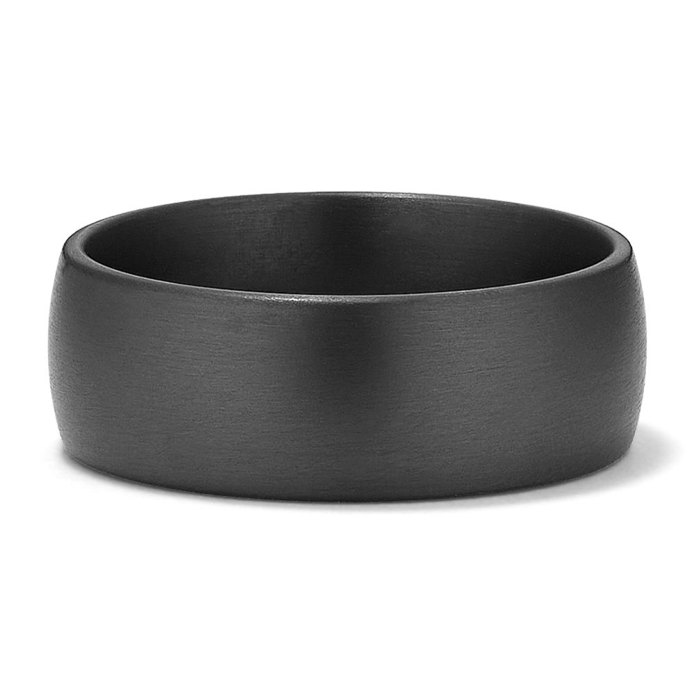 Dark Grey Tantalum Mens Ring (8mm)
