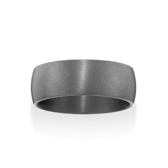 Dark Grey Tantalum Mens Ring (8mm)