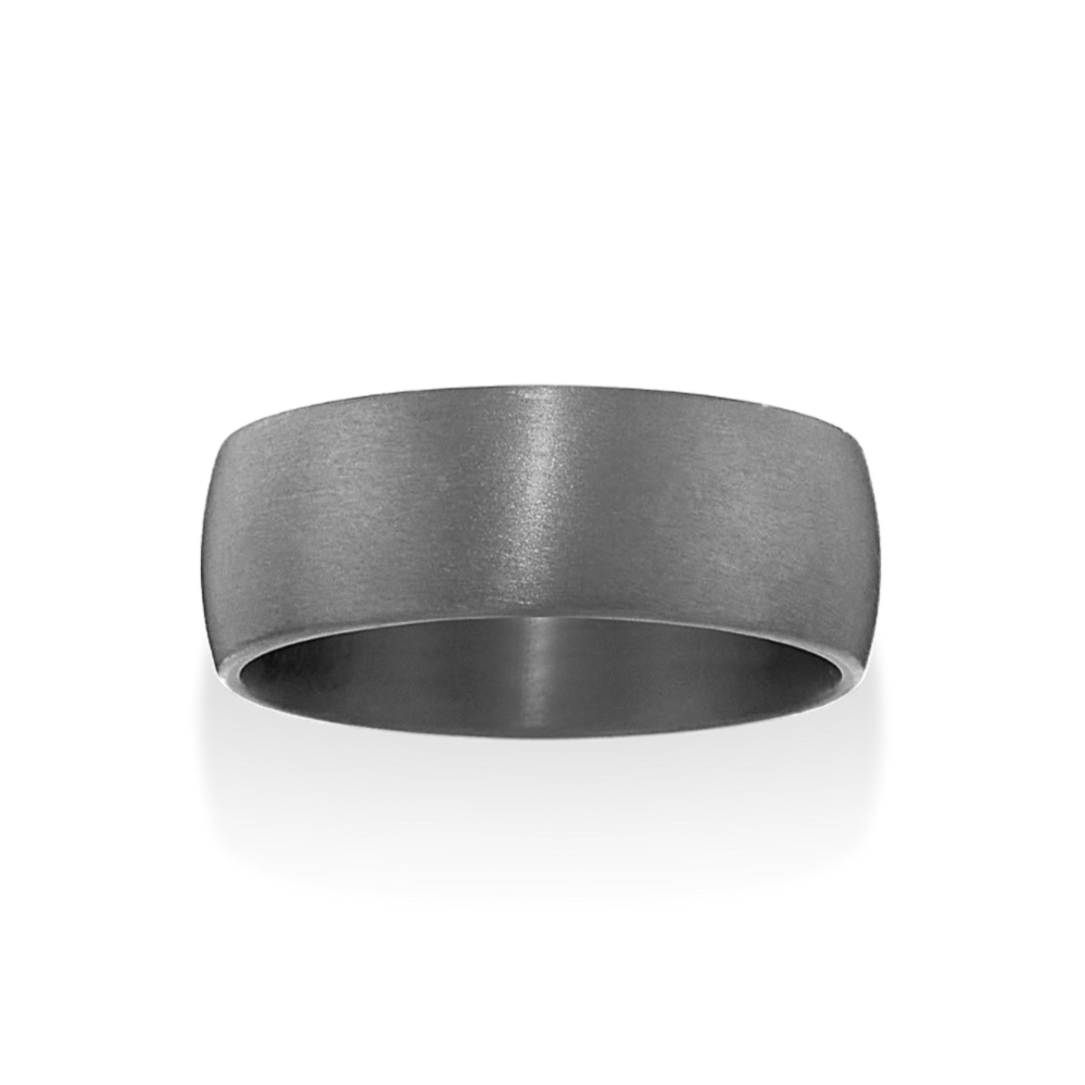 Dark Grey Tantalum Mens Ring (8mm)