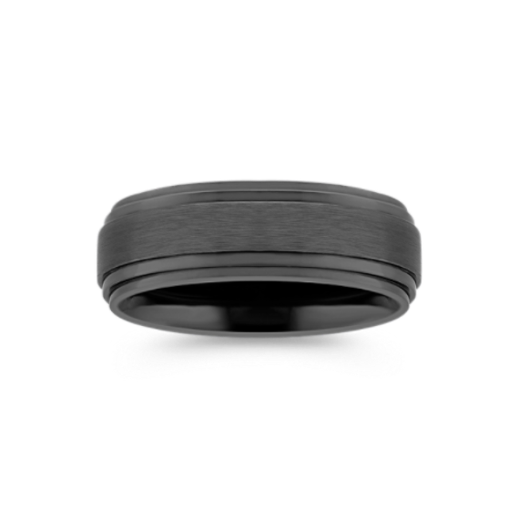 Black Titanium Comfort Fit Ring (8mm)