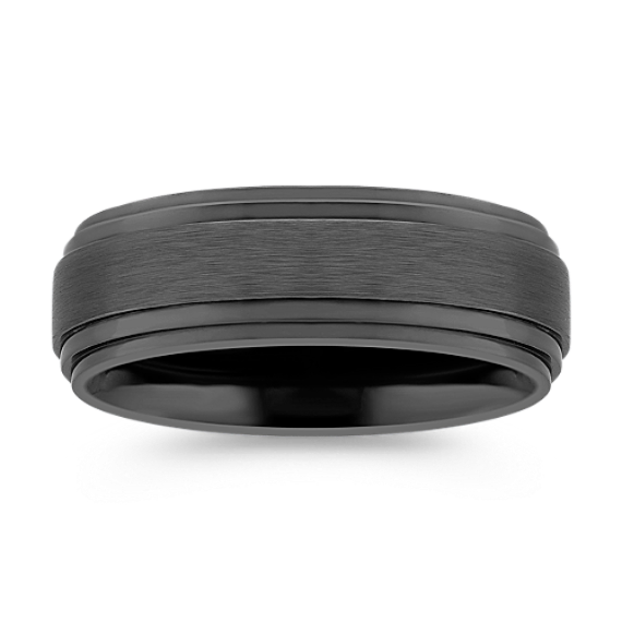 Black Titanium Comfort Fit Ring (8mm)
