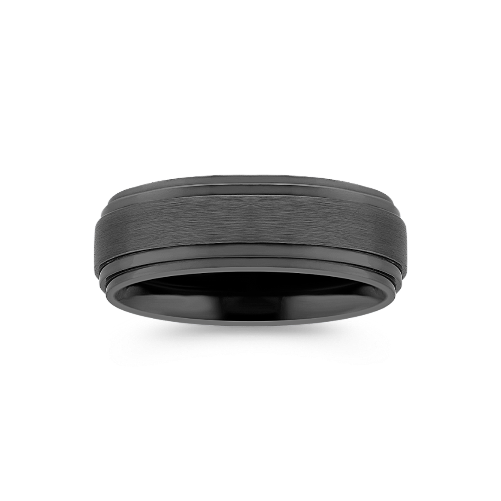 Black Titanium Comfort Fit Ring (8mm)