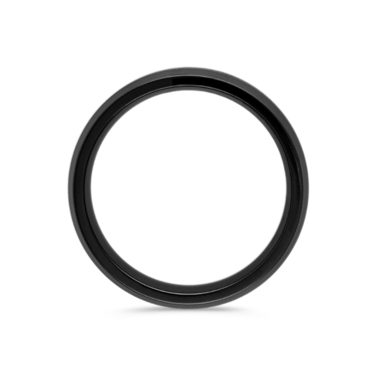 Black Titanium Comfort Fit Ring with Satin Finish (7mm)
