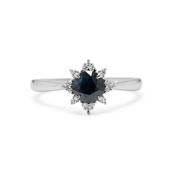 Equinox Black & White Sapphire Ring