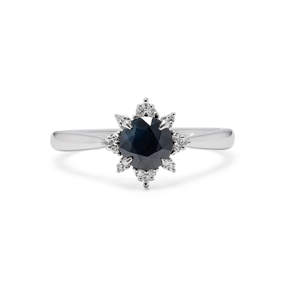 Equinox Black & White Sapphire Ring