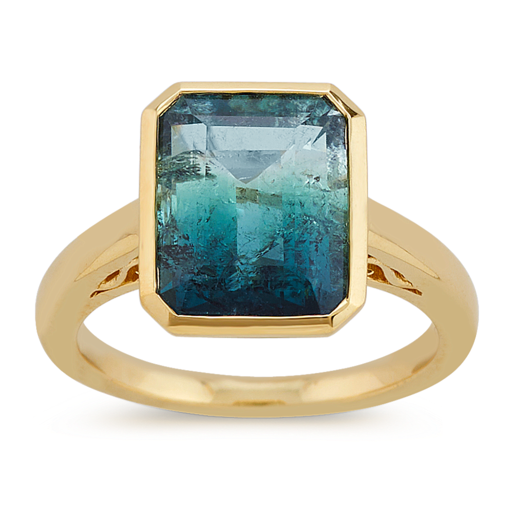 Blue-Green Brazilian Tourmaline Ring