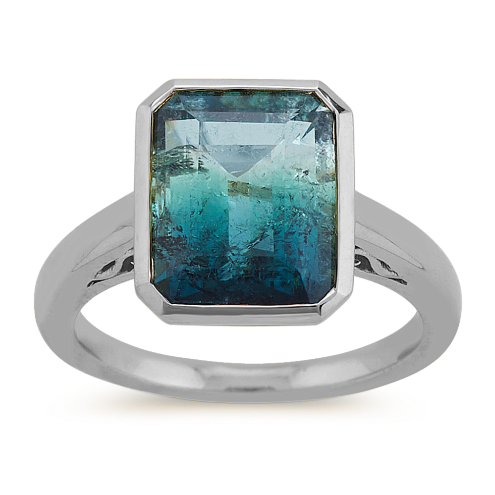 Blue-Green Brazilian Tourmaline Ring