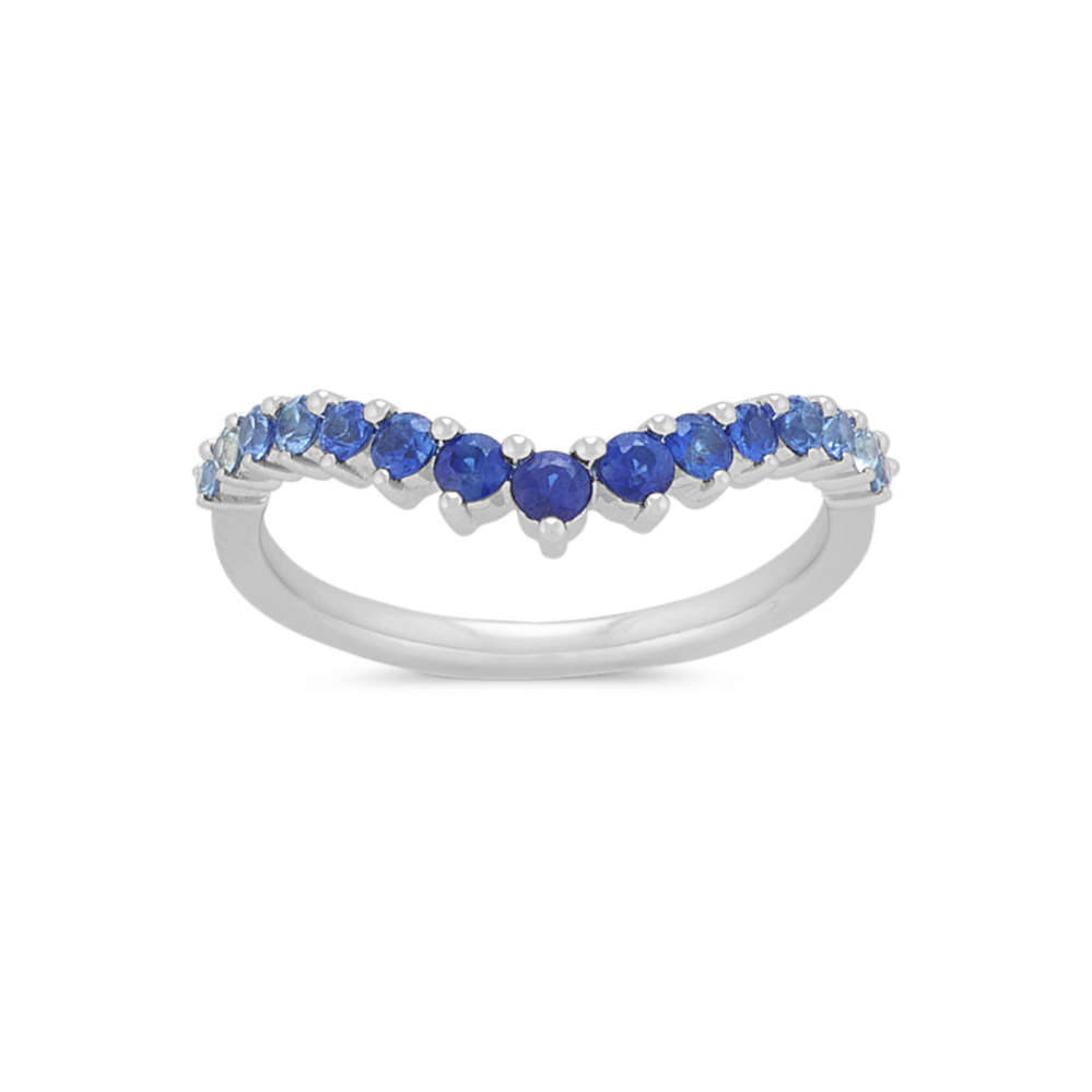 Ombre Blue Sapphire Contour Band