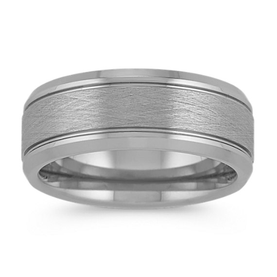 Grooved Brushed Max-T Titanium Band (8mm)