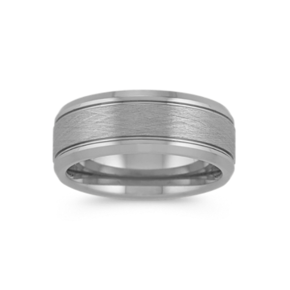Grooved Brushed Max-T Titanium Band (8mm)