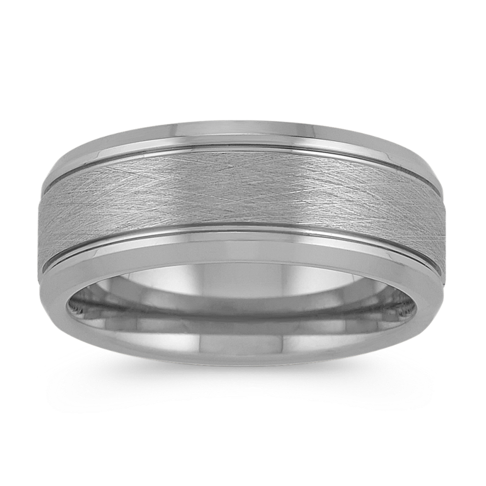 Brushed Titanium Ring (8mm)