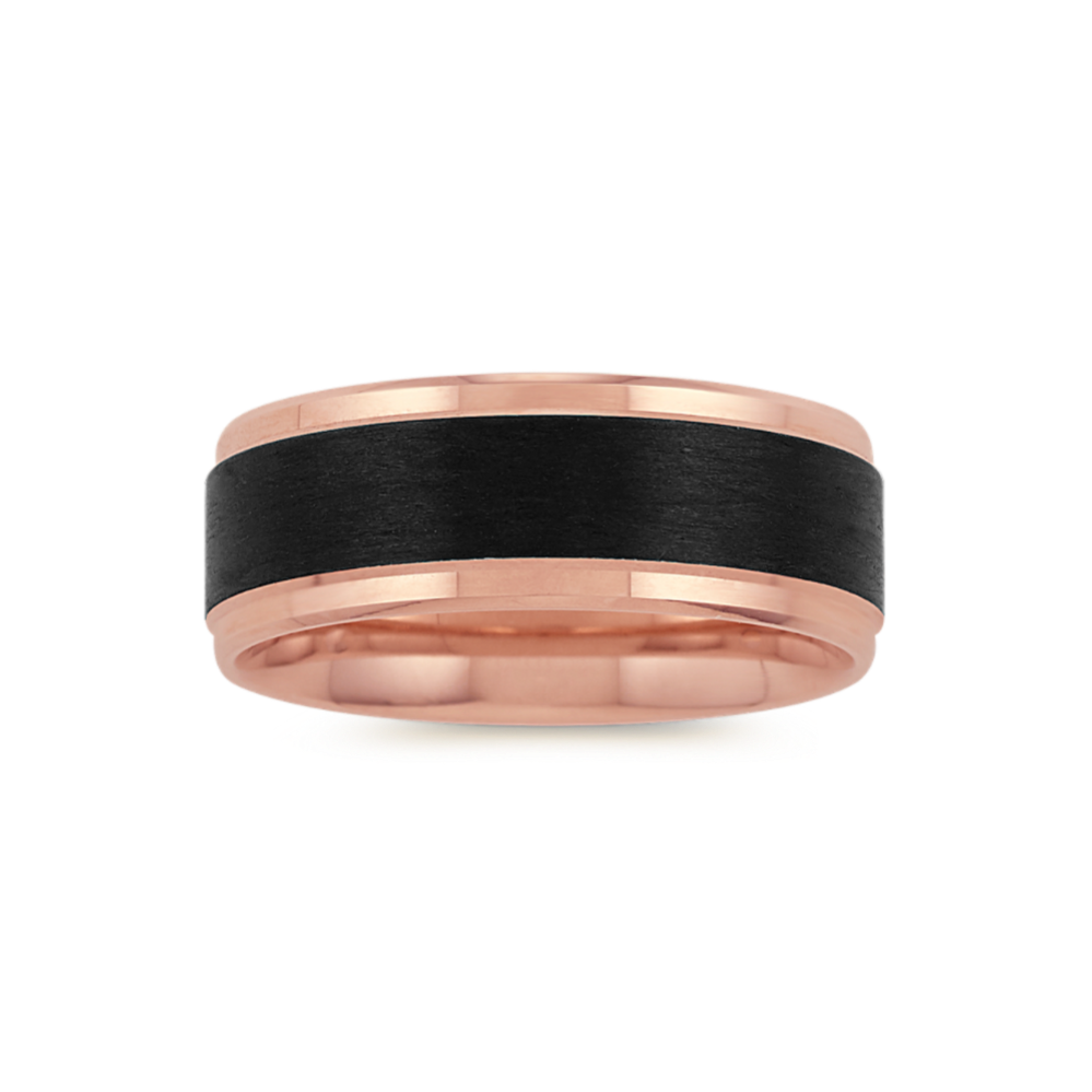 Donovan Forged Carbon & 14K Gold Band (8mm)