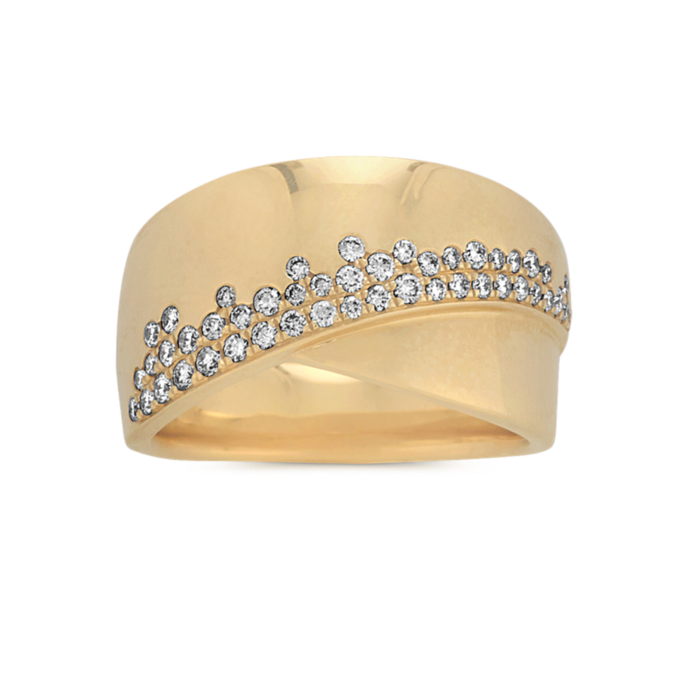 Cascading Diamond Ring in 14k Yellow Gold