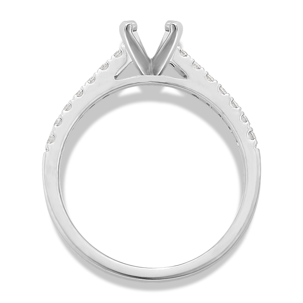 Vista Pave Cathedral Engagement Ring Shane Co.