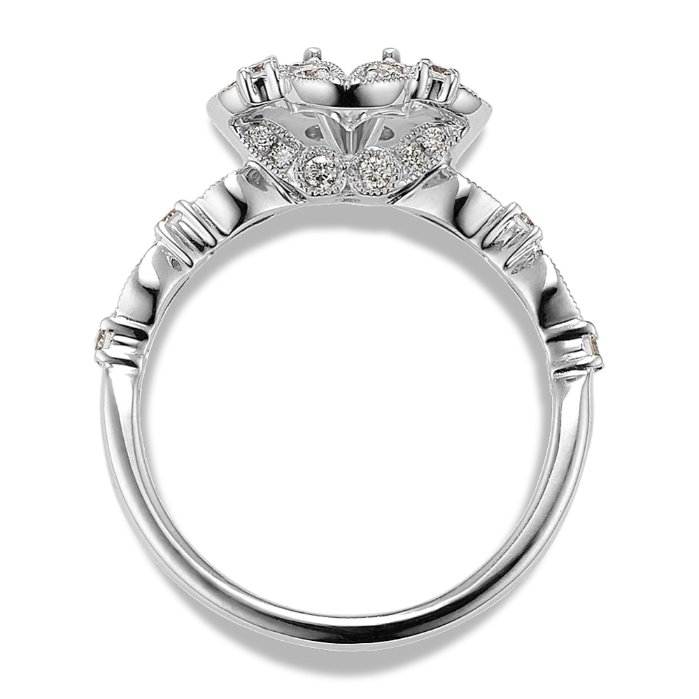 Cecelia Halo Engagement Ring for 1 ct Round | Shane Co.