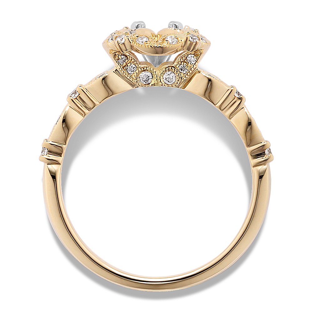 Cecelia Halo Engagement Ring for 0.50 ct Round | Shane Co.